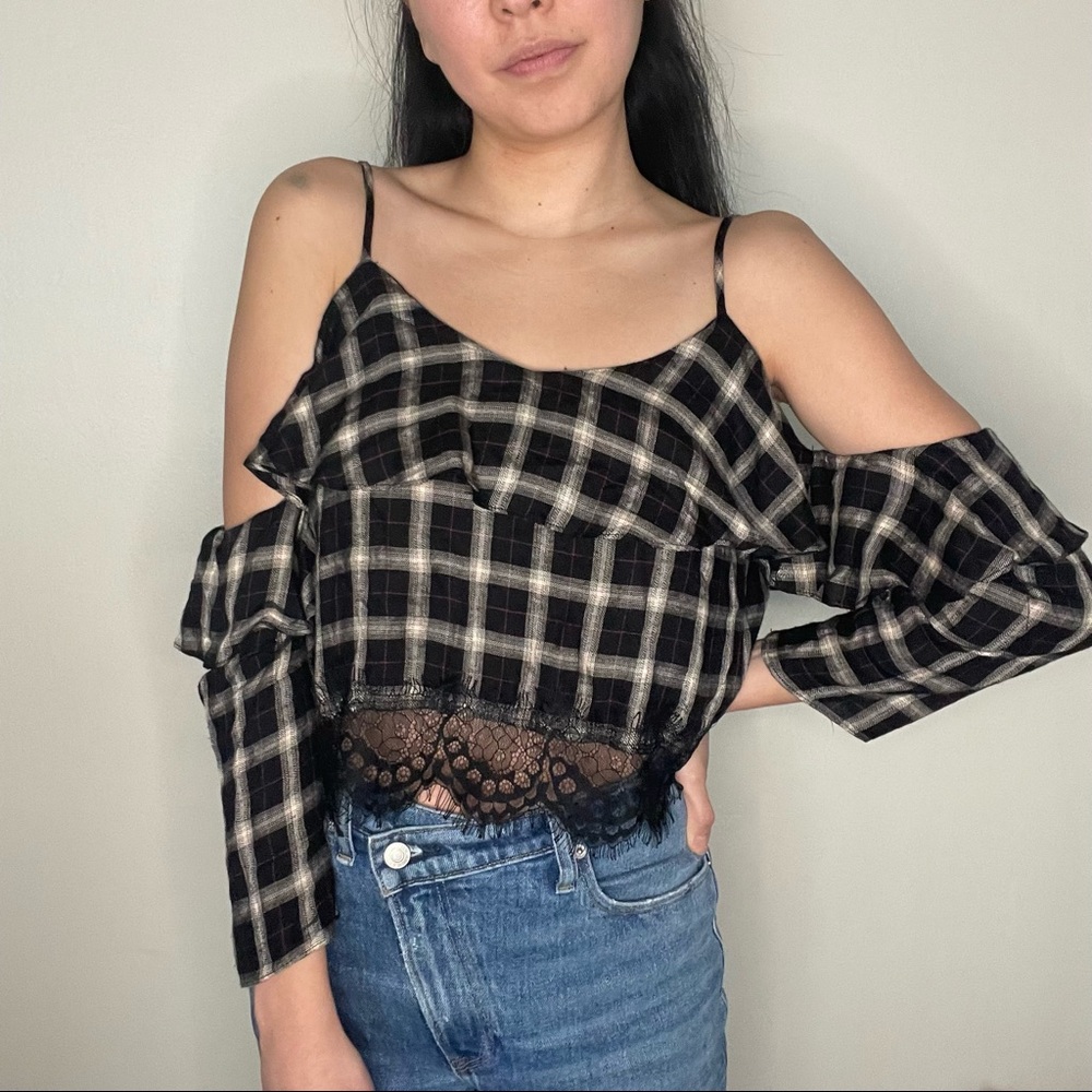 Lovers + Friends plaid top